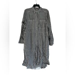 Women’s Free People Button Down Striped Shirt Dress